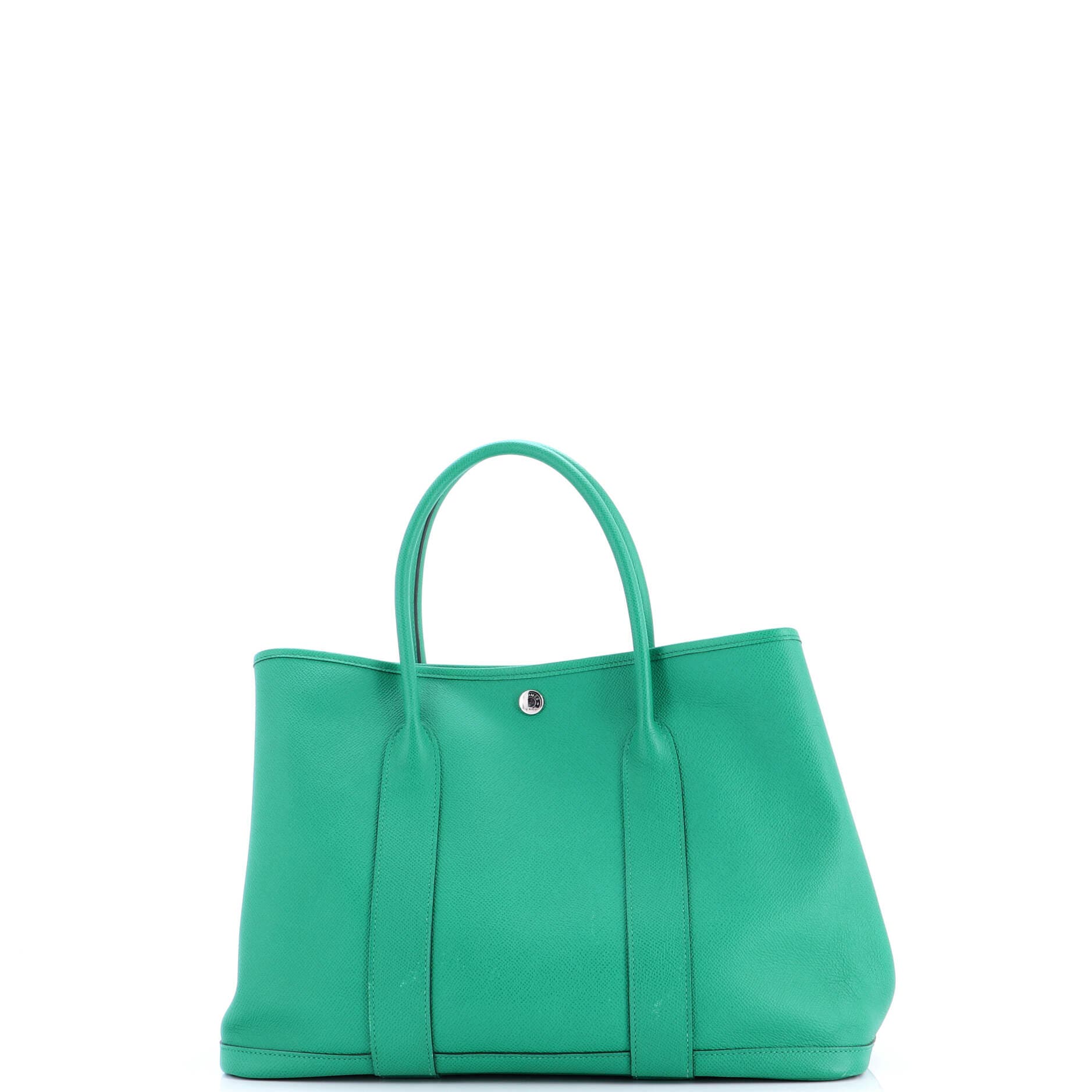 Pre-Owned Hermes Garden Party Tote Leather 36, Alternate, color, Vert Jade