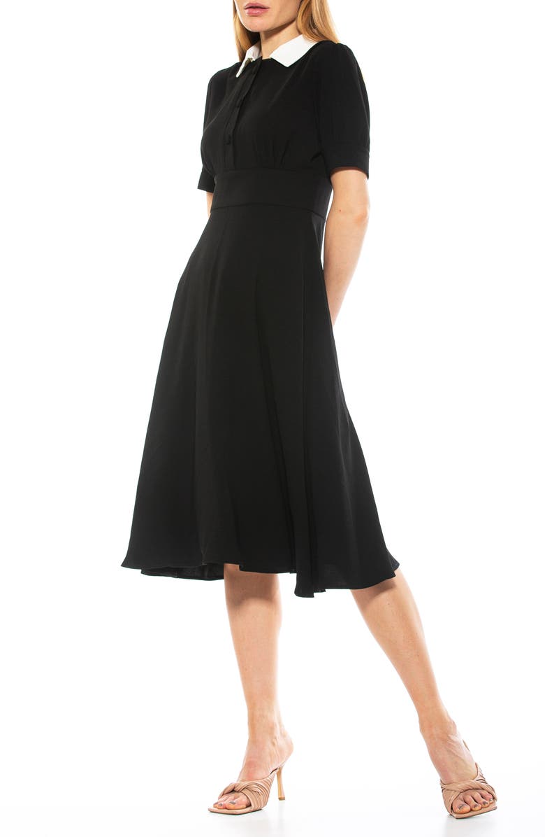 Alexia Admor Collared Midi Dress, Alternate, color, 
