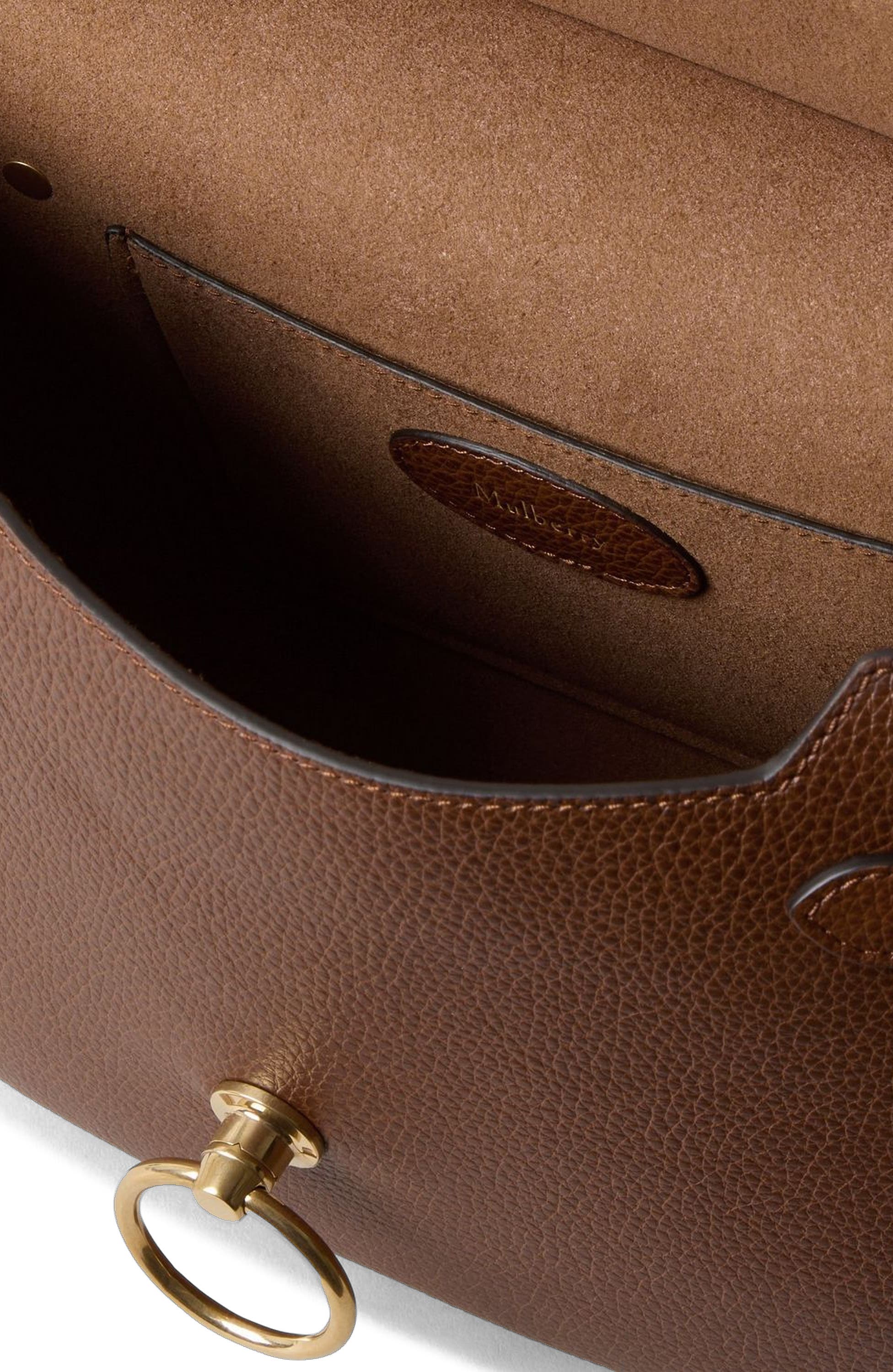 Mulberry Amberley Leather Satchel, Alternate, color, Oak