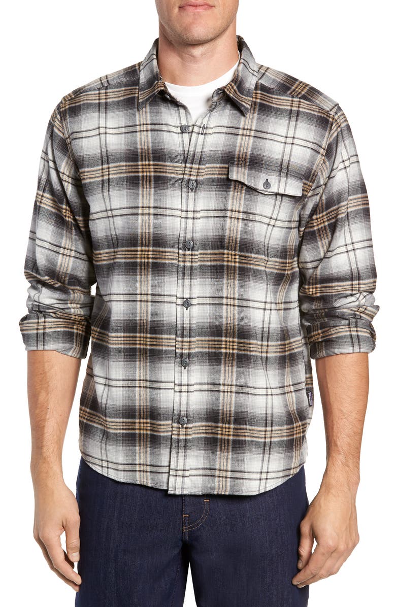 Patagonia Regular Fit Organic Cotton Flannel Shirt, Main, color, 