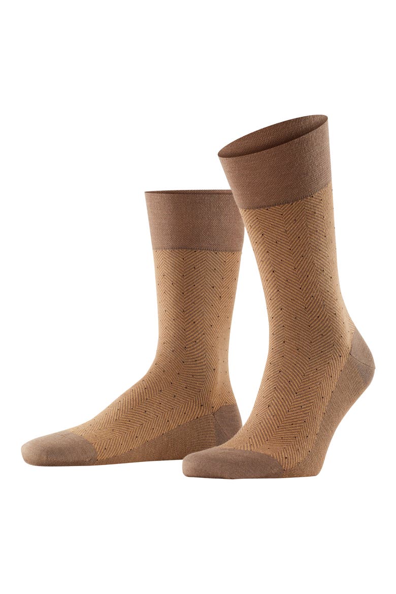 Sensitive Herringbone Wool Blend Socks, Alternate, color, HAZEL