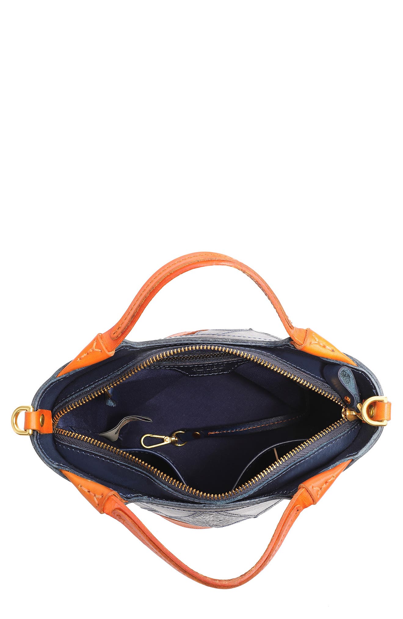Primrose Leather Mini Tote, Alternate, color, NAVY