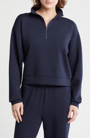 Z by Zella Whisper Knit Quarter Zip Pullover