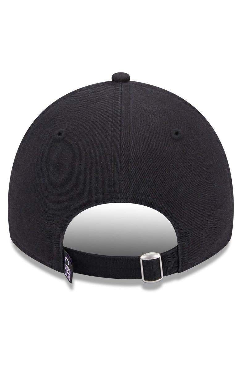 New Era Women's New Era Black Colorado Rockies Leaves 9TWENTY Adjustable Hat, Alternate, color, 