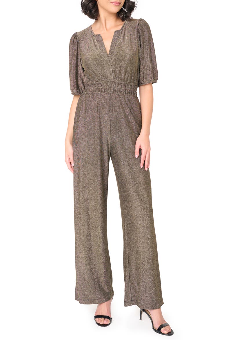 Shimmer & Shine Sparkle Jumpsuit, Main, color, GOLD SHIMMER
