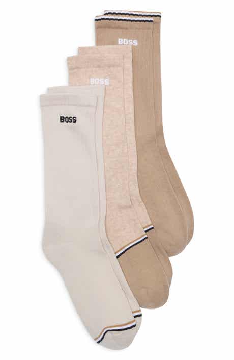 BOSS 3-Pack Ribbed Crew Socks