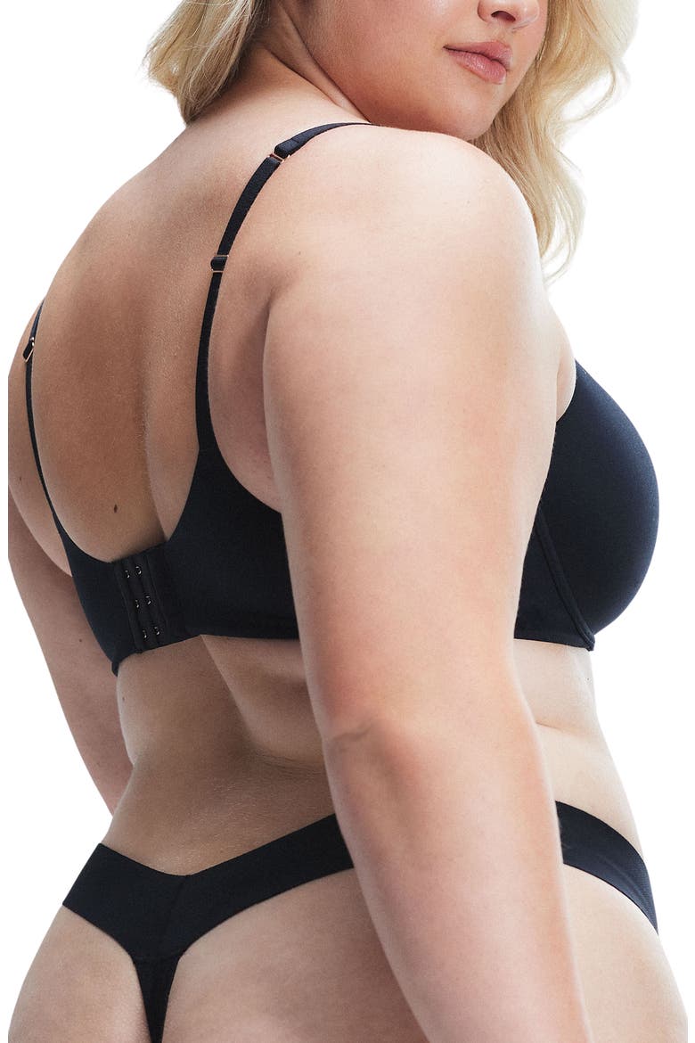 Soft N' Savage Padded Demi Bra, Alternate, color, BLACK CAVIAR