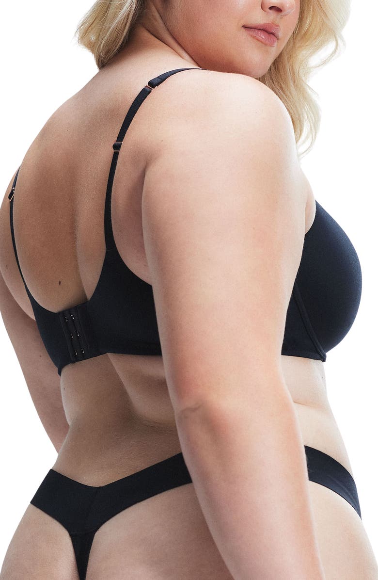 SAVAGE X FENTY Soft N' Savage Padded Demi Bra, Alternate, color, Black Caviar