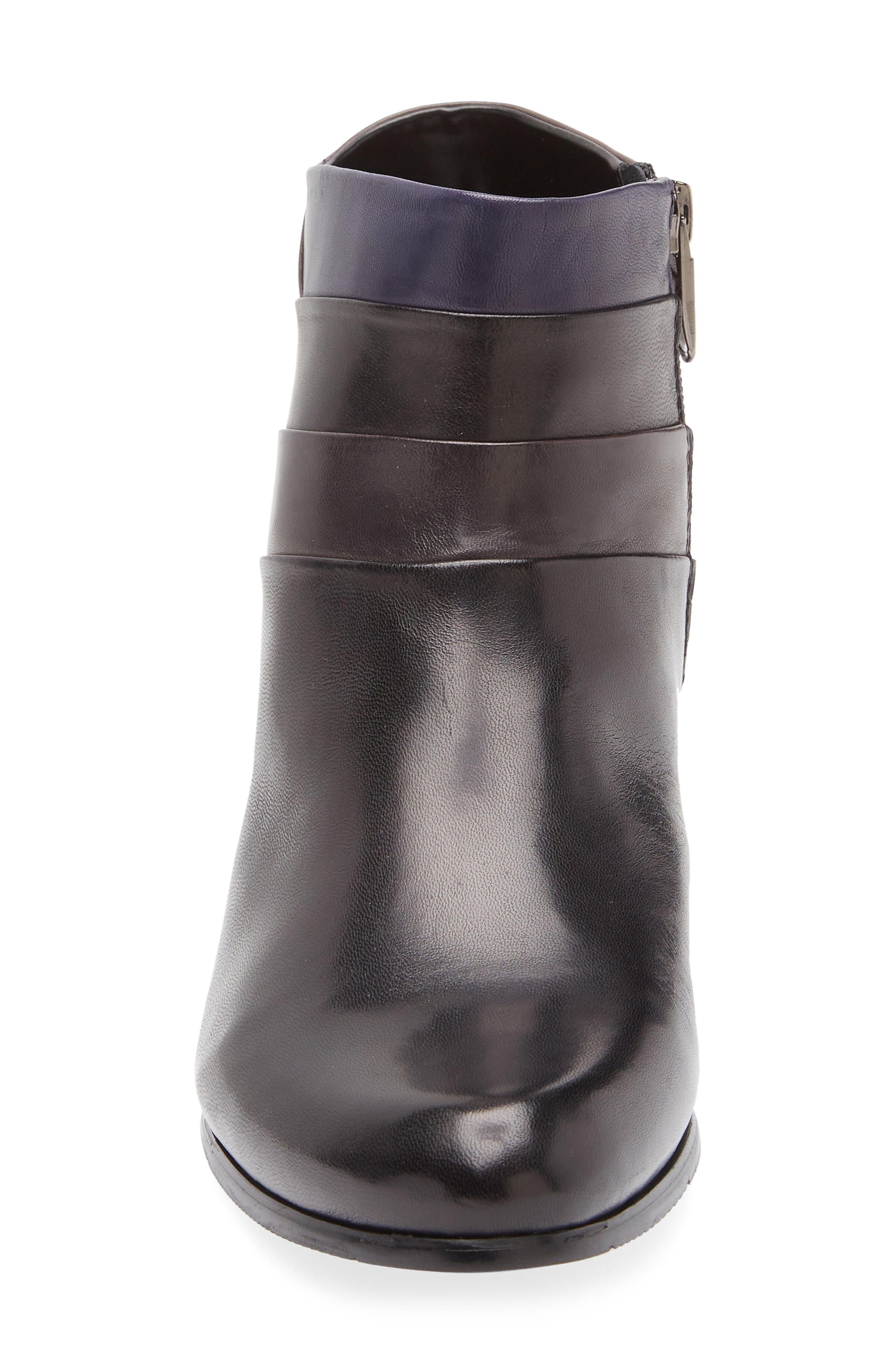 Regarde Le Ciel Stefany Block Heel Bootie, Alternate, color, Glove Black/Muddy/Melanzana