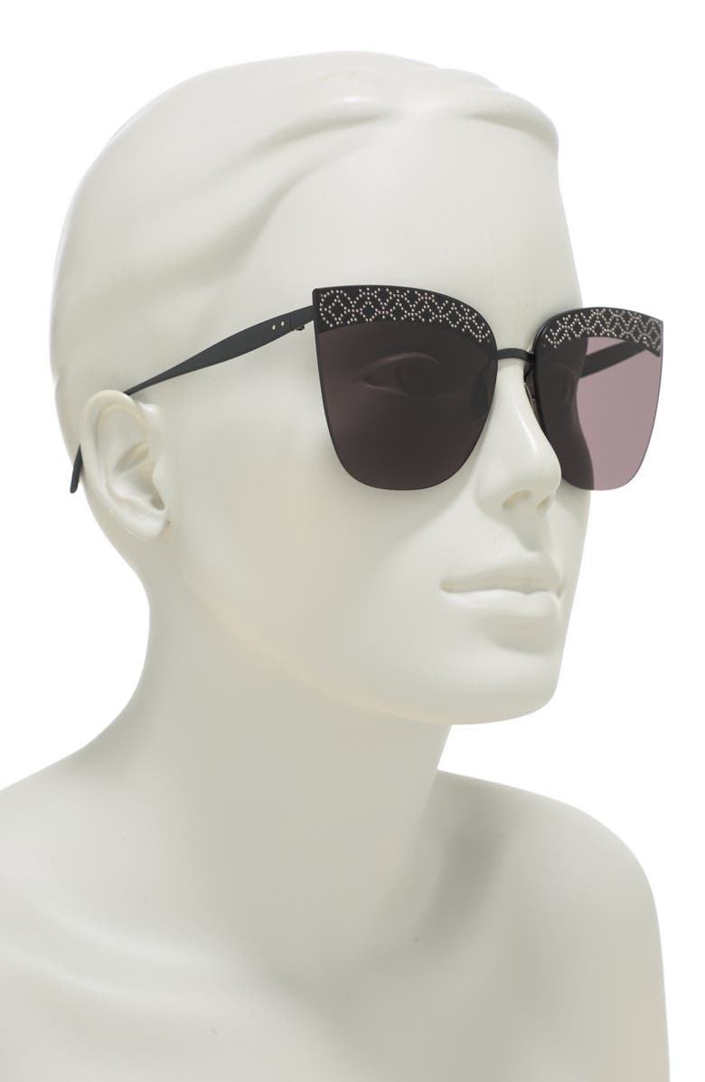 Alaïa Novelty 62mm Oversize Cat Eye Sunglasses, Alternate, color,