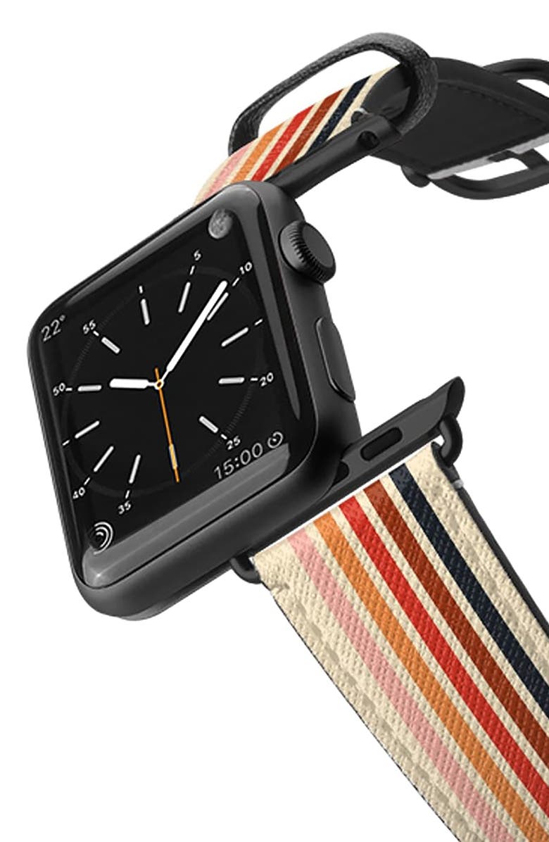 CASETiFY Retro Faux Leather Apple Watch<sup>®</sup> Watchband, Alternate, color, 