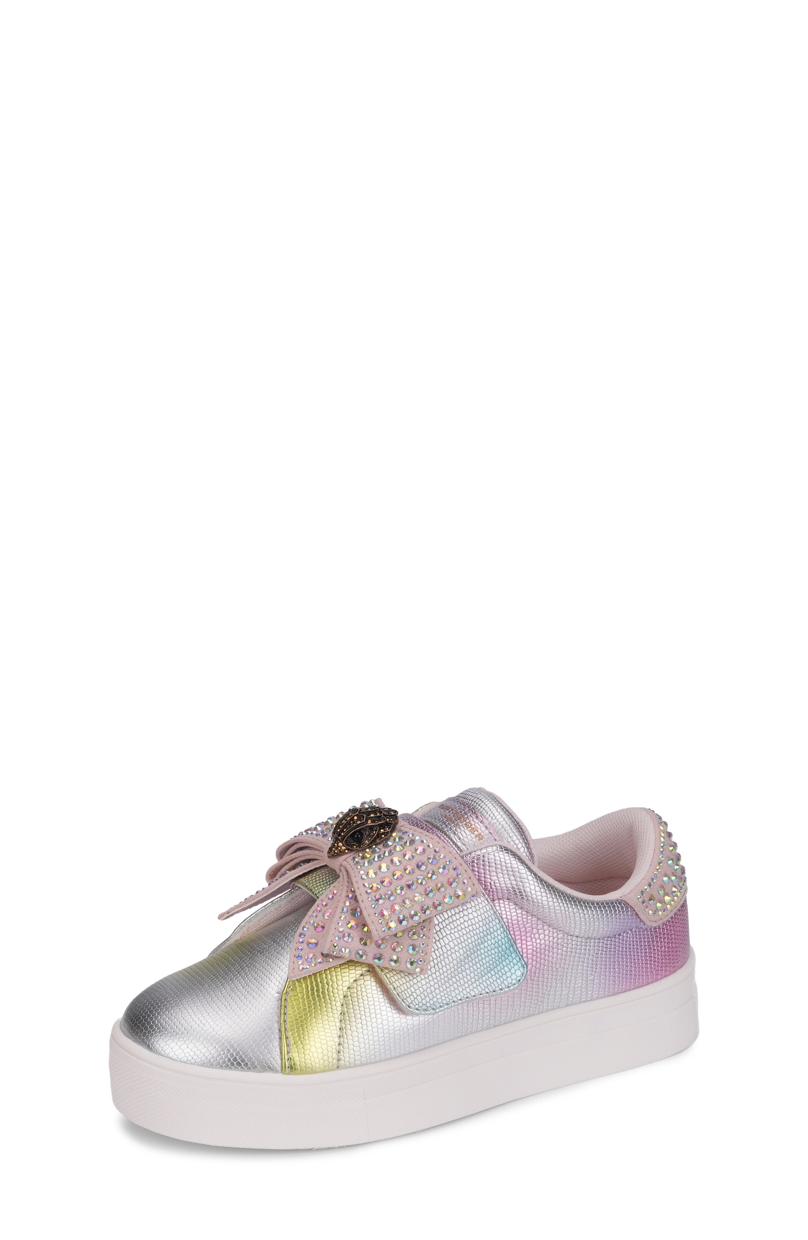 Kids' Mini Laney Bow Sneaker, Alternate, color, PINK/ IRIDESCENT