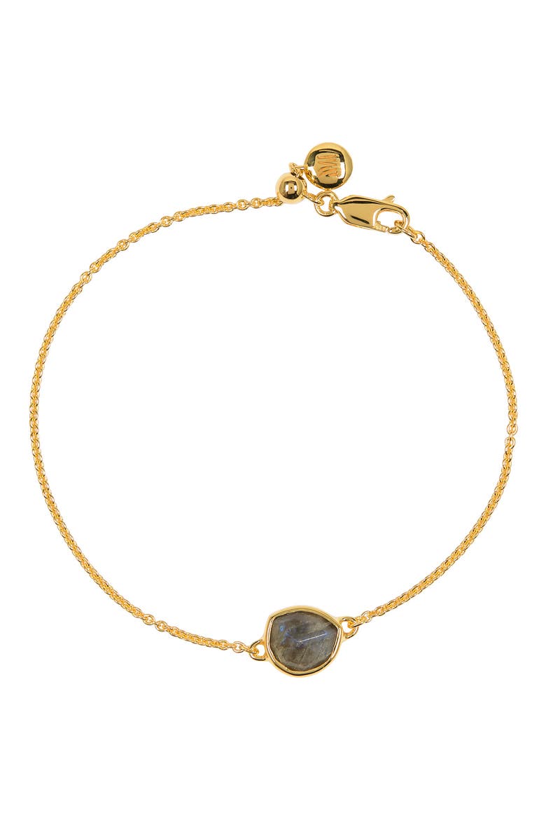 18K Gold Vermeil Siren Labradorite Charm Bracelet, Alternate, color, GP