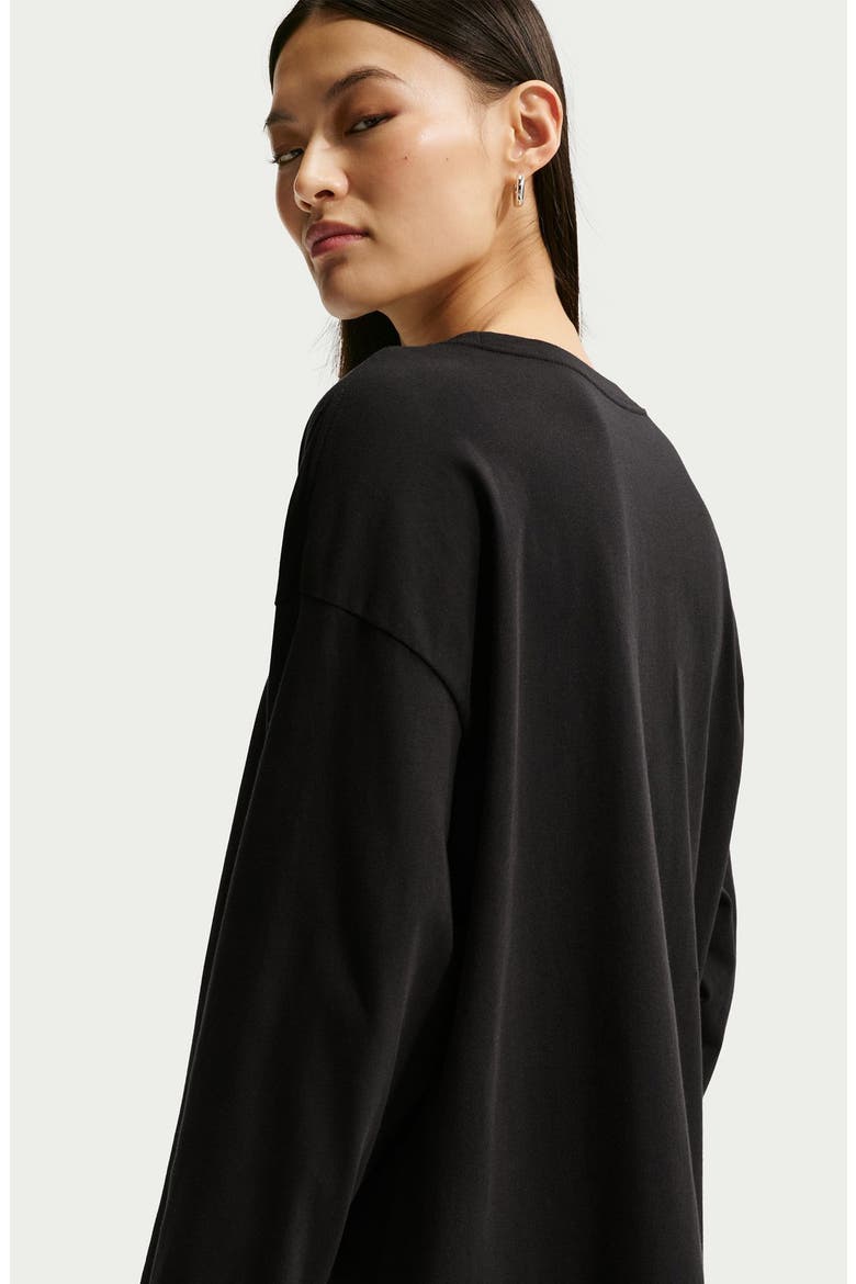 Sportswear Oversized Long Sleeve T-Shirt, Alternate, color, BLACK/ WHITE