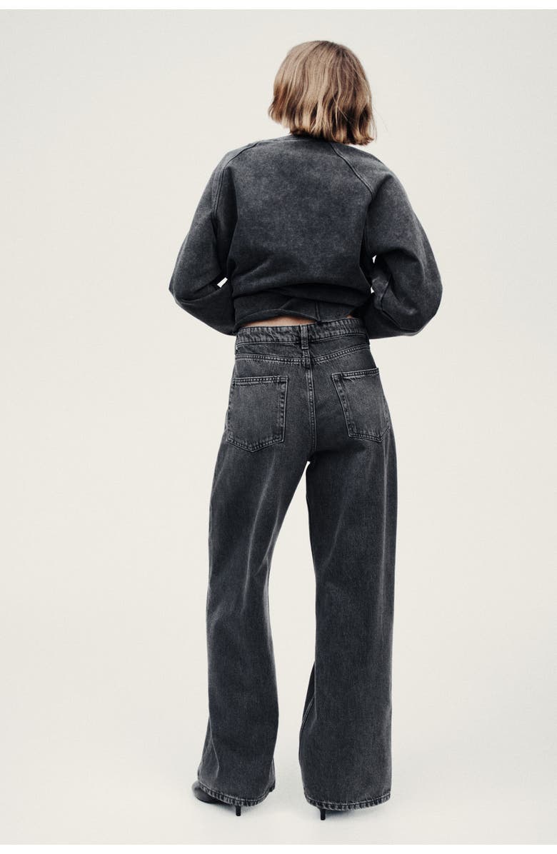 H&M Baggy Regular Waist Jeans, Alternate, color, Denim Gray