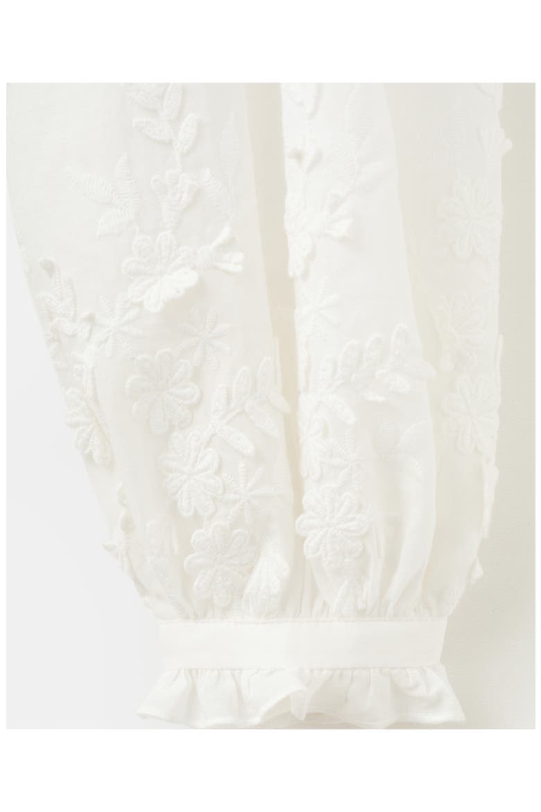 Floral Embroidered Shirt, Alternate, color, OFF WHITE