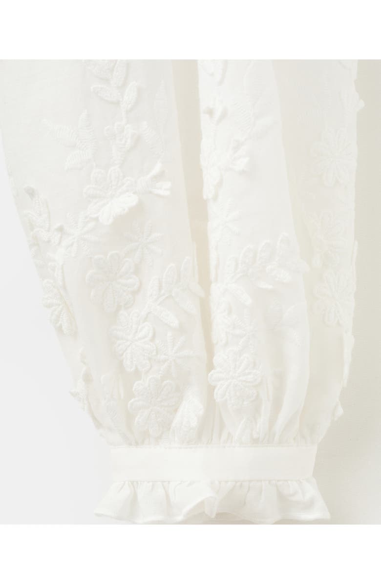 MANGO Floral Embroidered Shirt, Alternate, color, Off White
