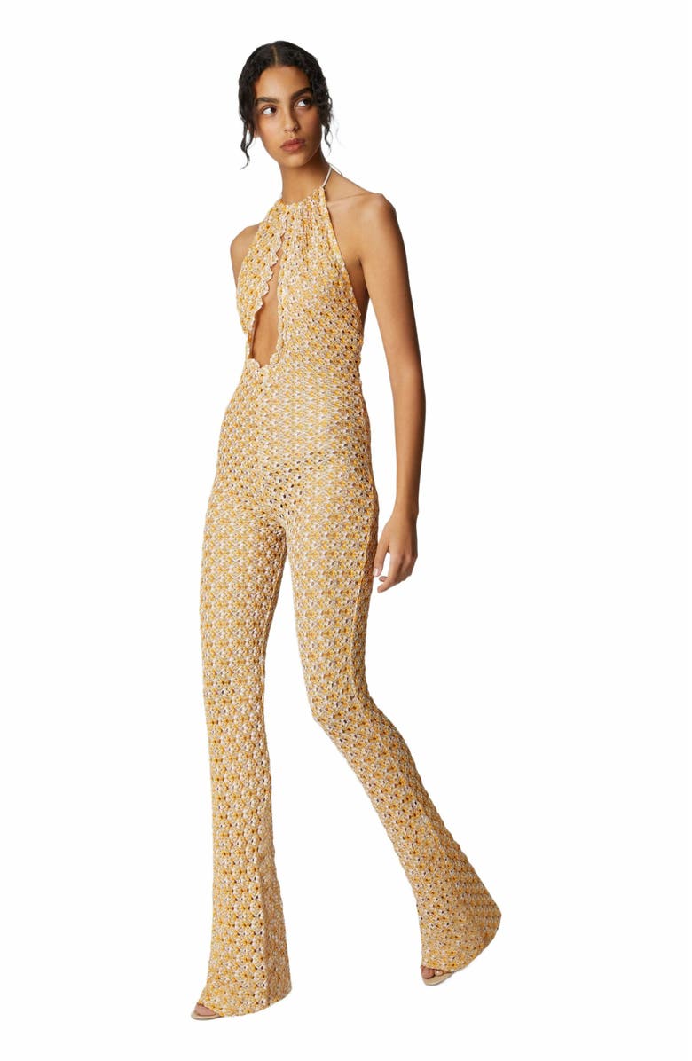 Missoni Long Jumpsuit With Drop Neckline And Cut-out Detail, Main, color,