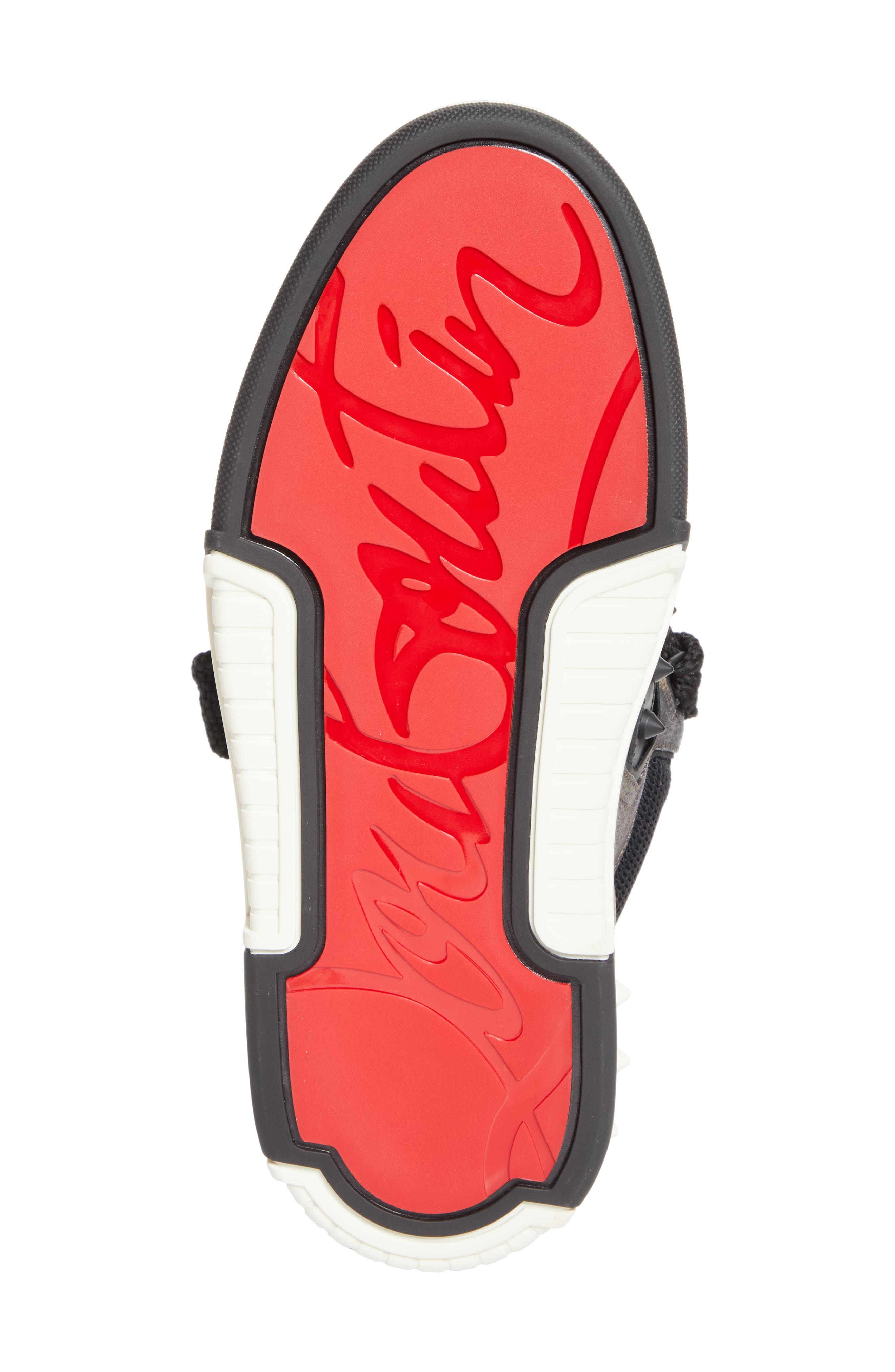 Christian Louboutin Astroskate Mixed Media Sneaker, Alternate, color, Cafe Green/ Black