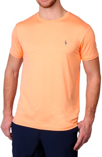 Shop Tailorbyrd Performance Crewneck T-shirt In Tangerine