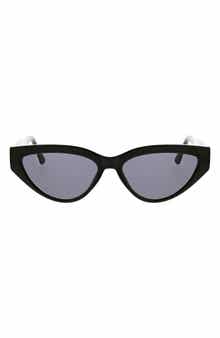 Oscar de la Renta 56mm Slim Modern Cat Eye Sunglasses