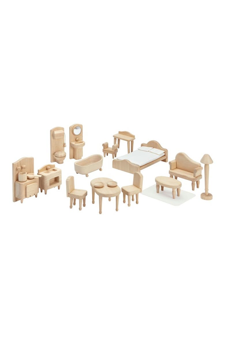 Victorian Dollhouse Furniture Set, Alternate, color, NATURAL