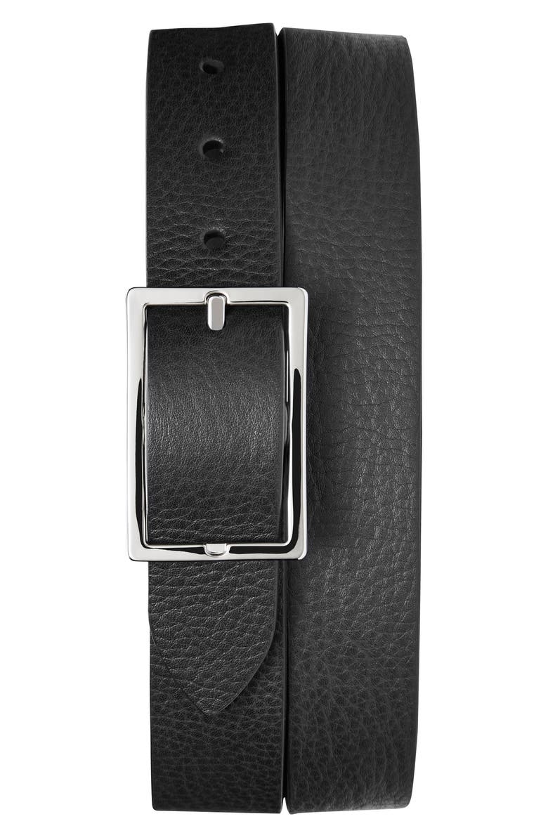 Shinola Reversible Leather Belt, Main, color, Blackdpbr
