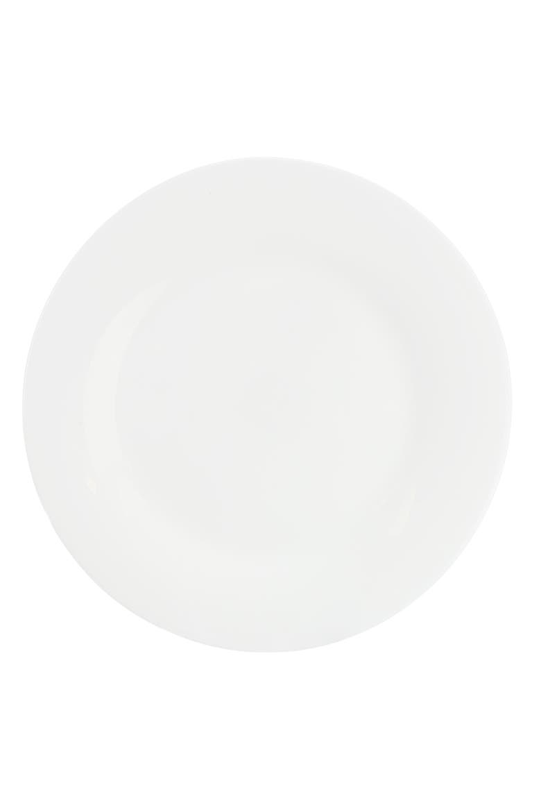 Ultra White Shadow 12 Piece Opal Glass Dinnerware Set, Alternate, color, White