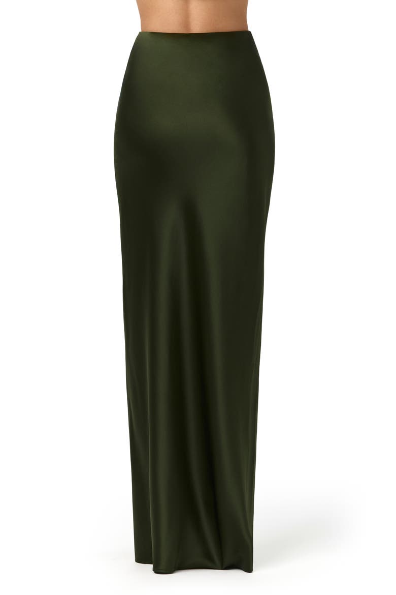 Silk Maxi Skirt, Alternate, color, NOIR GREEN