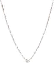 Bony Levy Petite Bezel Diamond Solitaire Necklace