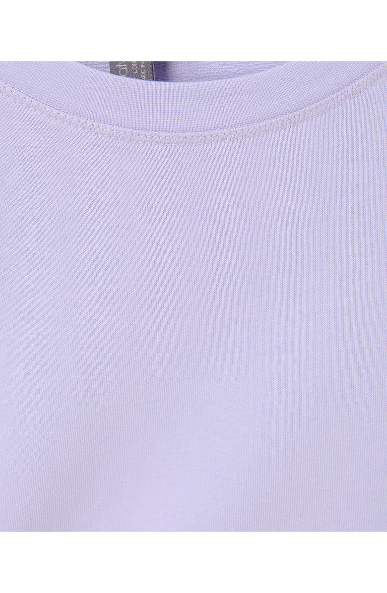 Sweaty Betty After Class Cotton Blend Crop Sweatshirt, Alternate, color, Heather Purple