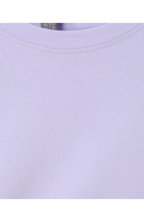 Sweaty Betty After Class Cotton Blend Crop Sweatshirt In Purple