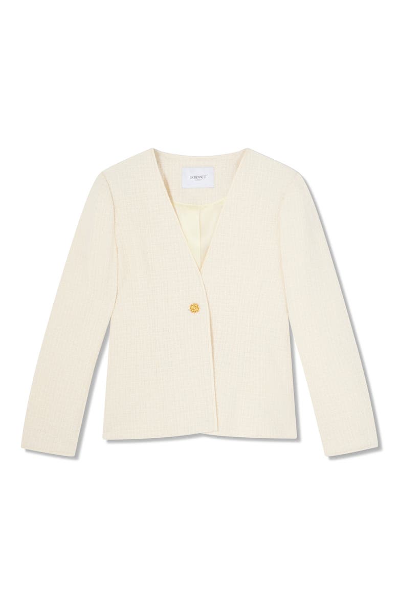 Chloe Tweed Jacket, Alternate, color, IVORY