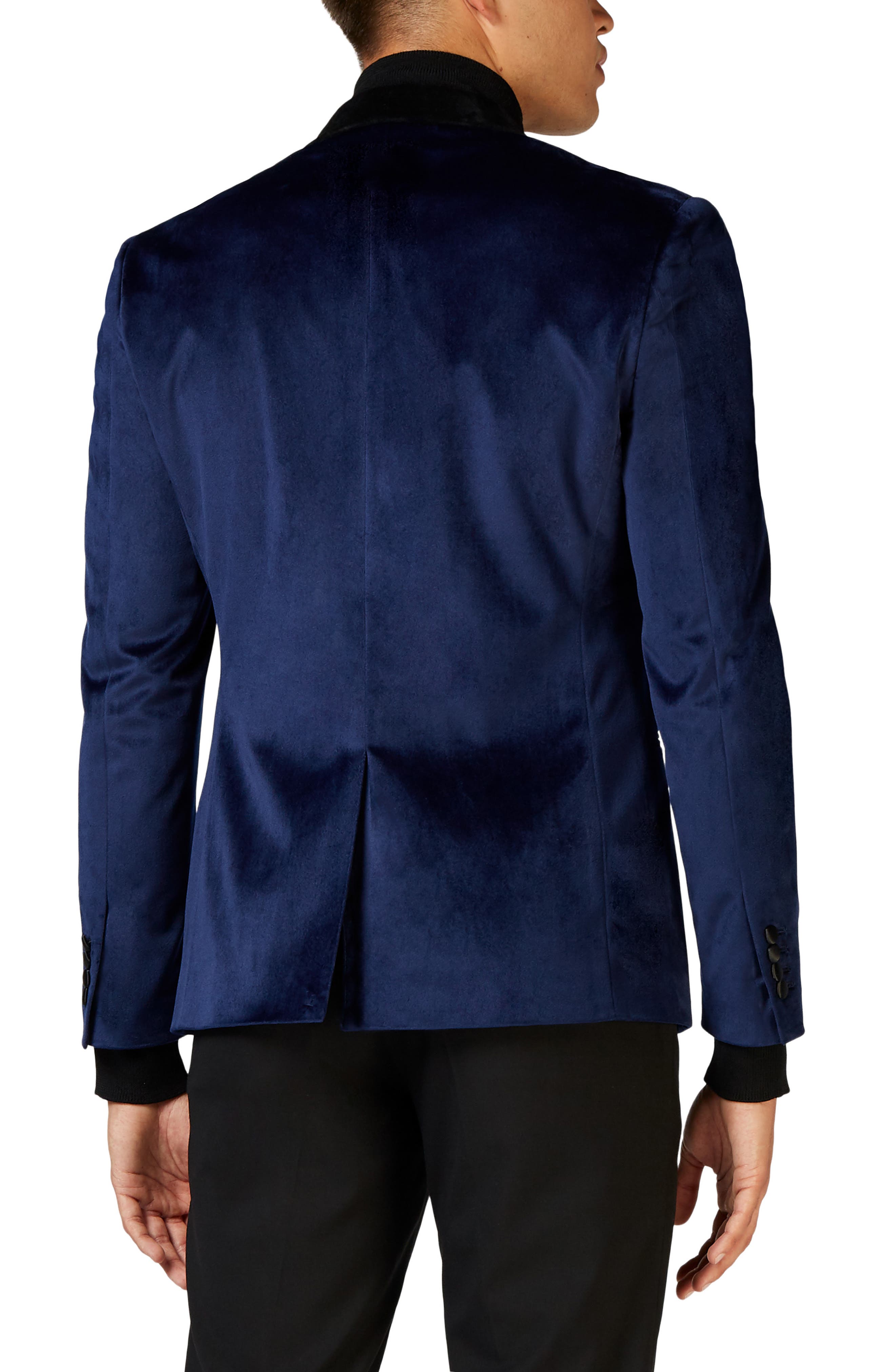 Deluxe Deep Blue Velvet Dinner Jacket - image 2