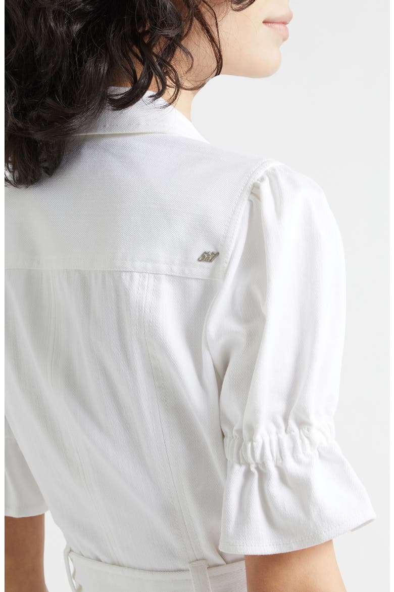 Holly Denim Shirtdress, Alternate, color, WHITE