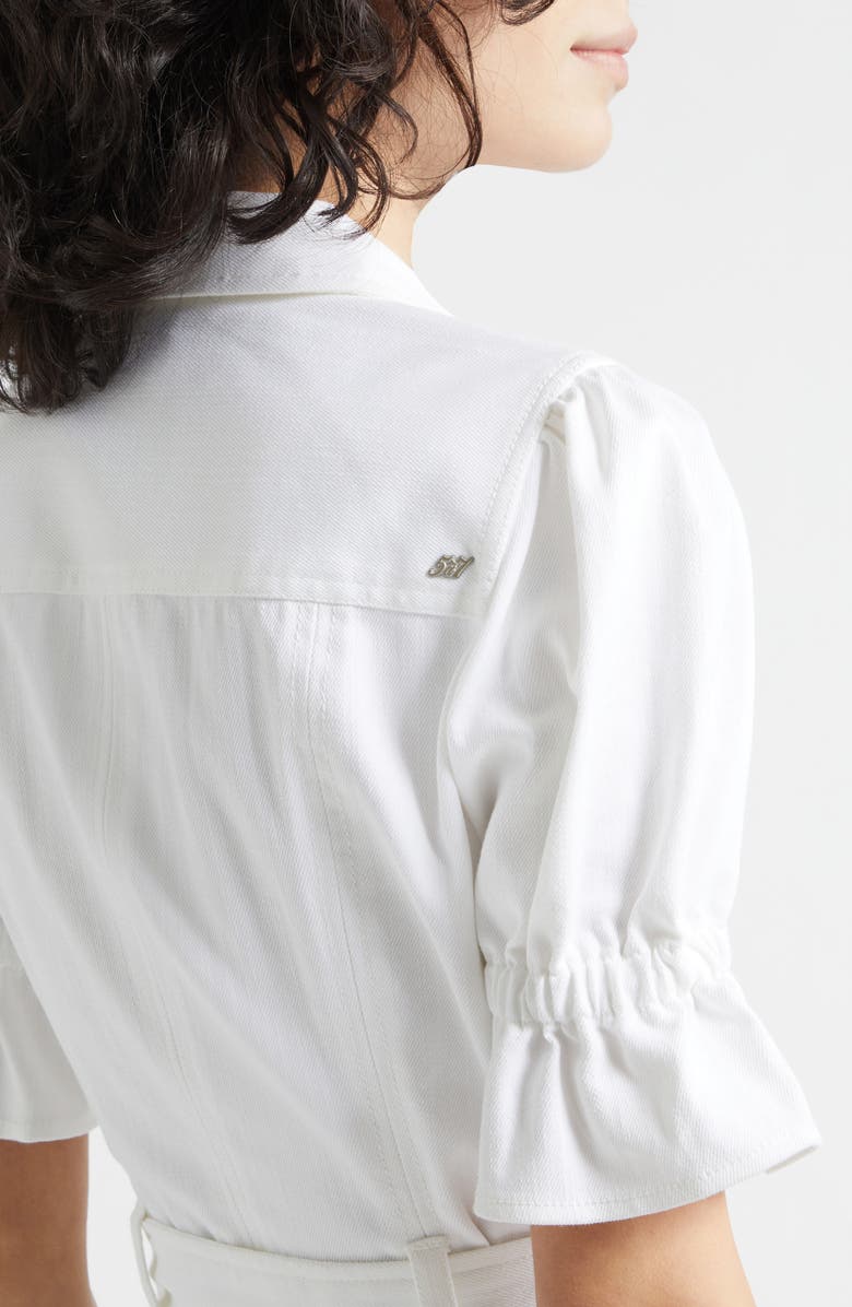 Cinq à Sept Holly Denim Shirtdress, Alternate, color, White
