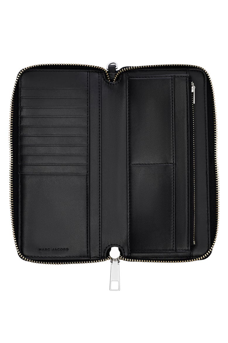 The Stripe Canvas Continental Wallet, Alternate, color, BLUE SEA MULTI