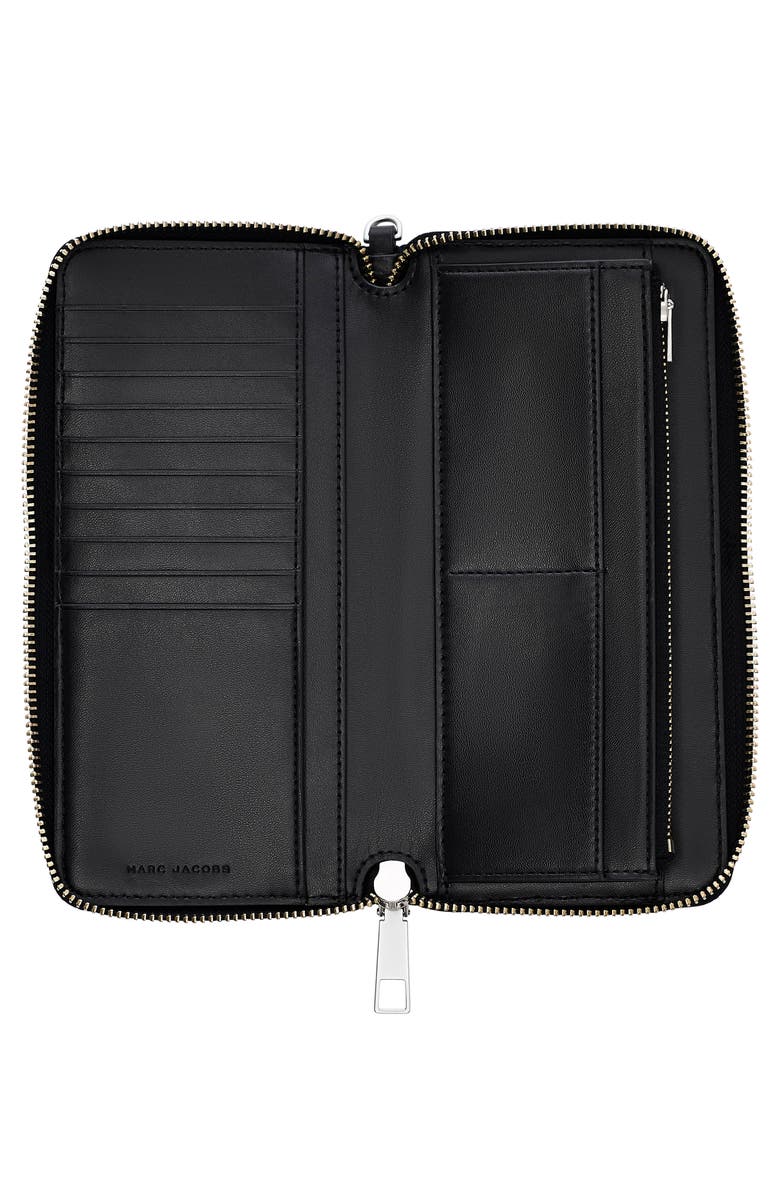 Marc Jacobs The Stripe Canvas Continental Wallet, Alternate, color, Blue Sea Multi