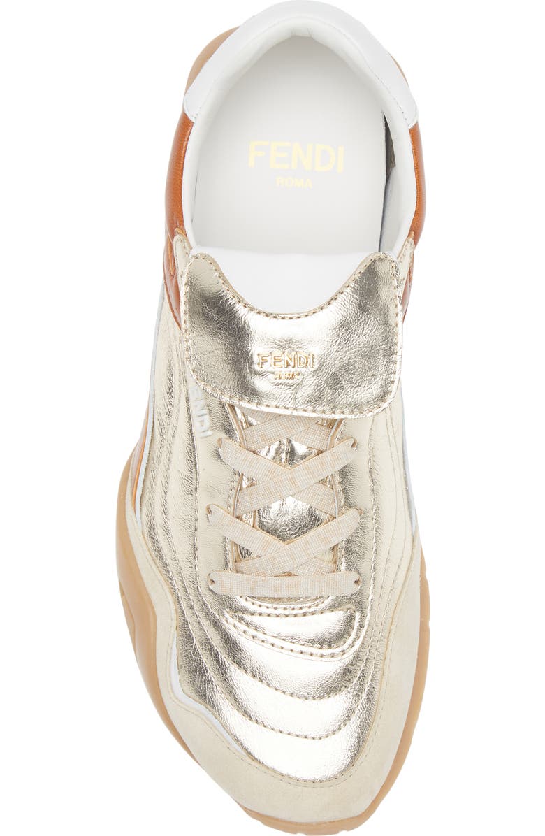 Fendi Pulse Sneaker, Alternate, color, Gold/Brown