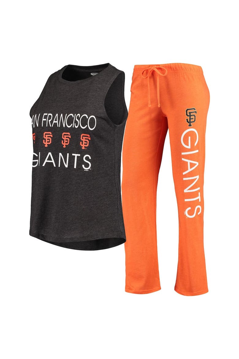 Women's Concepts Sport Orange/Black San Francisco Giants Meter Muscle Tank Top & Pants Sleep Set, Main, color, Orange
