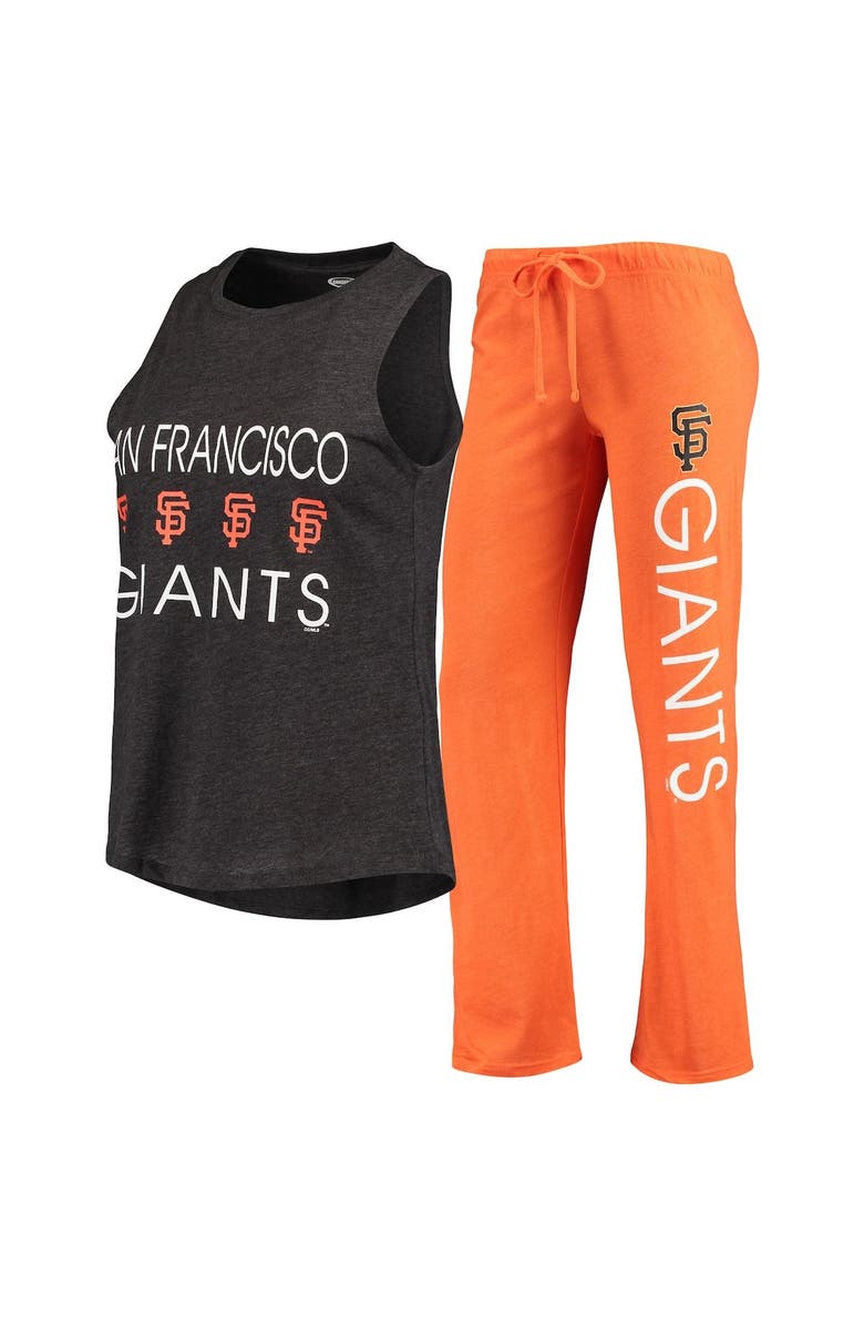 CONCEPTS SPORT Women's Concepts Sport Orange/Black San Francisco Giants Meter Muscle Tank Top & Pants Sleep Set, Main, color, Orange