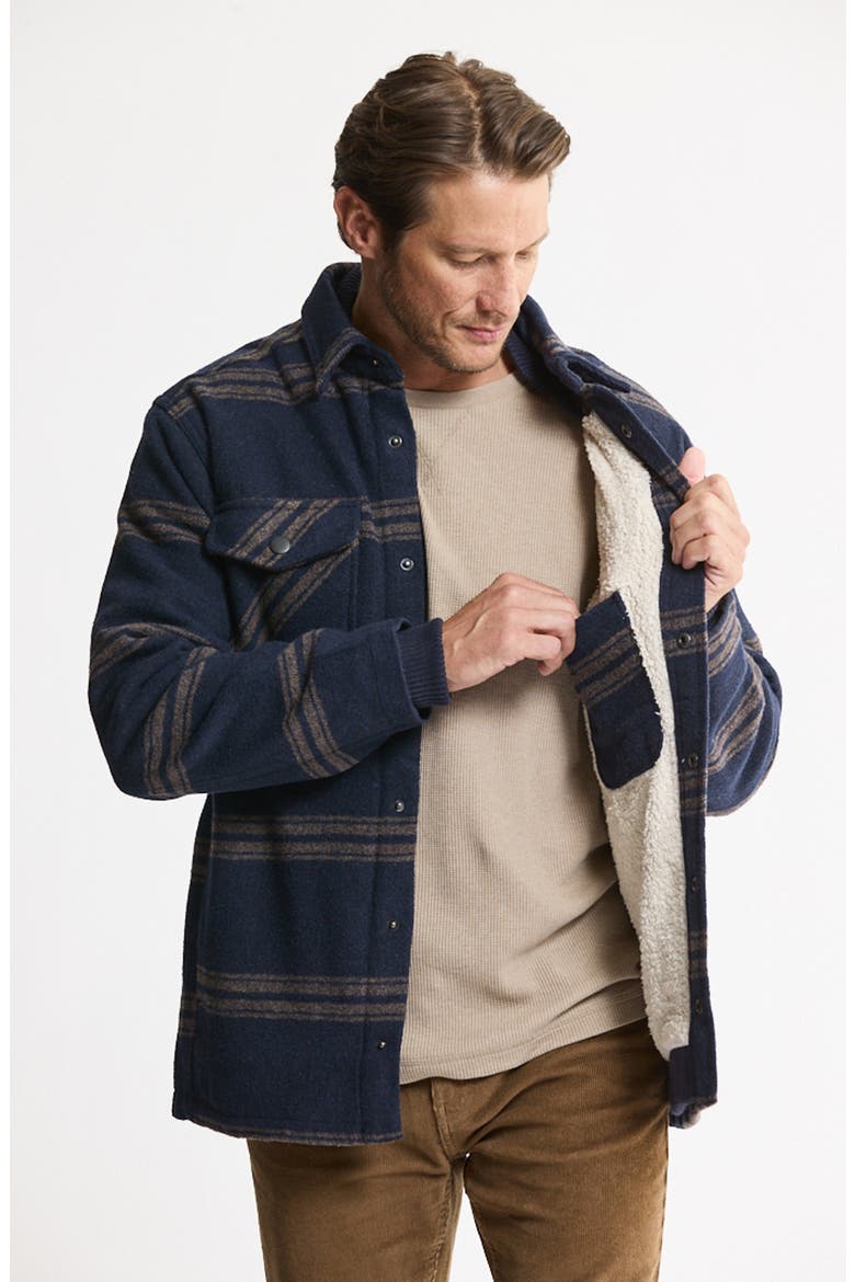 Striped Shirt Jacket, Alternate, color, NAVY STRIPE
