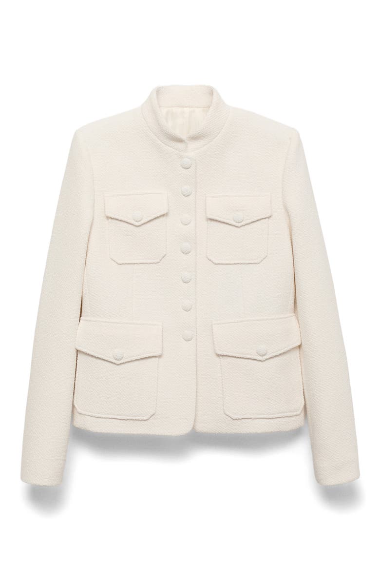 Bouclé Jacket, Alternate, color, OFF WHITE