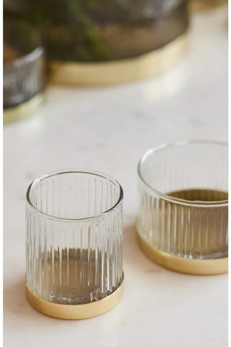 Fluted Glass Votive Set, Alternate, color, Clear