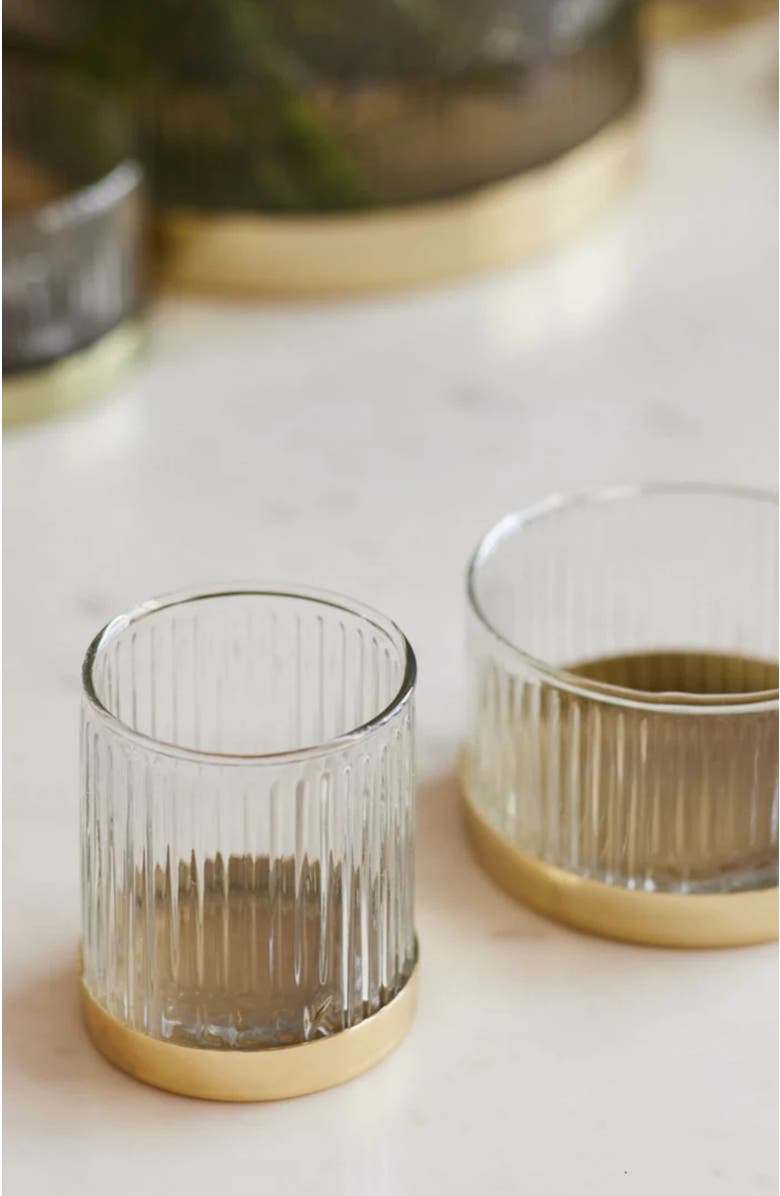 Fleck Fluted Glass Votive Set, Alternate, color, Clear