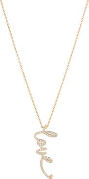 Nadri Cirque Love Pavé Cubic Zirconia Pendant Necklace