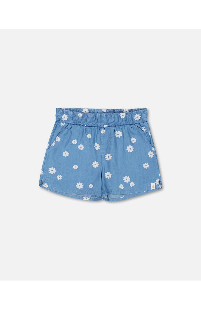 Deux par Deux Little Girl's Floral Chambray Short, Main, color, 