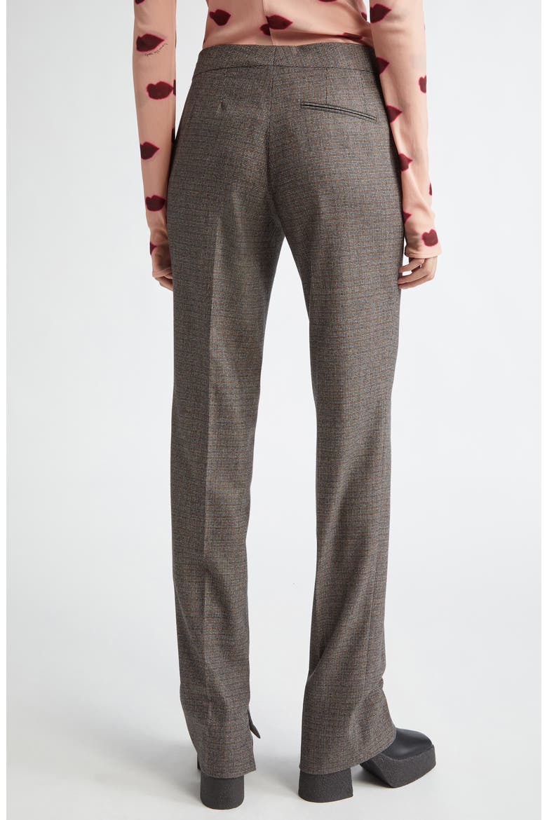 Slim Fit Check Split Hem Wool Pants, Alternate, color, CAMEL/ GREY
