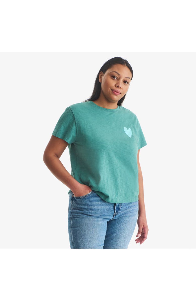 Primary Adult Heart Easy Tee, Alternate, color, Sunwashed Teal Heart