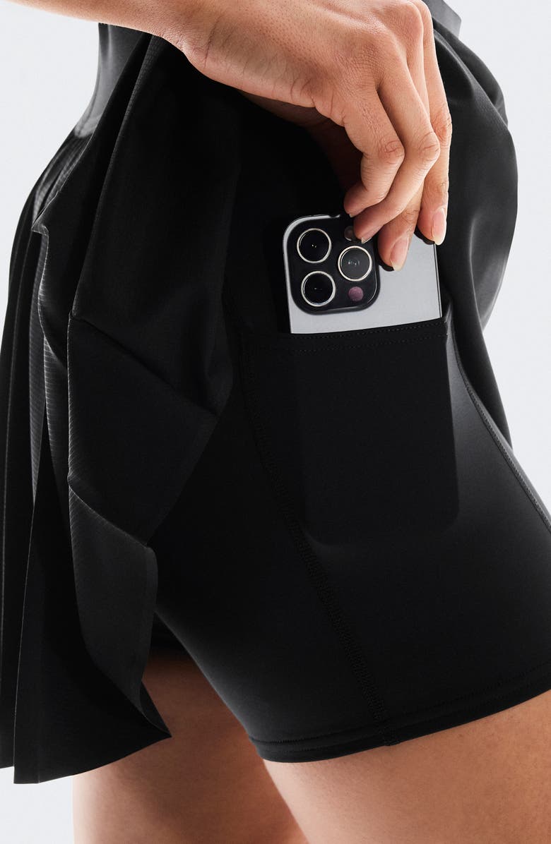 On Court Pleated Skort, Alternate, color, Black